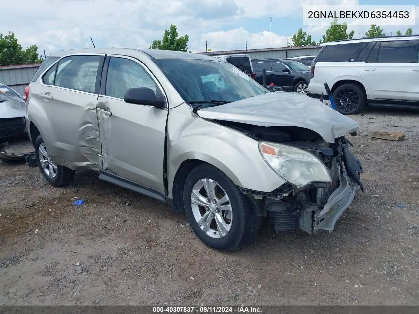 2013 Chevrolet Equinox Ls VIN: 2GNALBEKXD6354453 Lot: 40307837