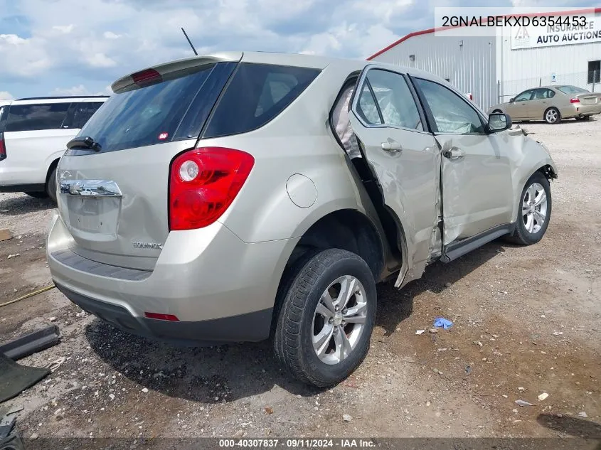 2013 Chevrolet Equinox Ls VIN: 2GNALBEKXD6354453 Lot: 40307837