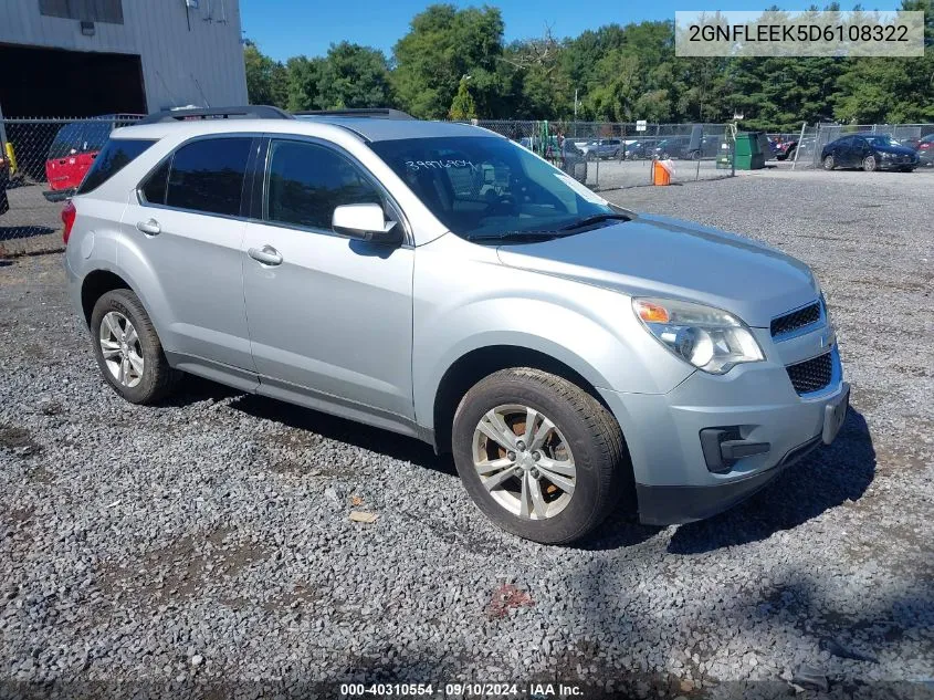 2013 Chevrolet Equinox 1Lt VIN: 2GNFLEEK5D6108322 Lot: 40310554