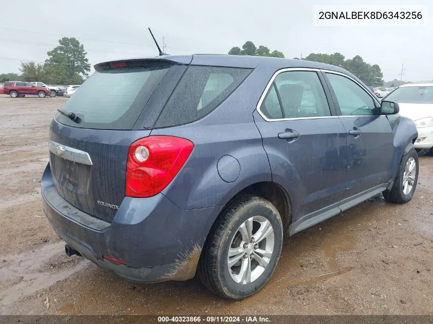 2013 Chevrolet Equinox Ls VIN: 2GNALBEK8D6343256 Lot: 40323866