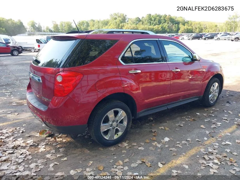 2013 Chevrolet Equinox Ltz VIN: 2GNALFEK2D6283675 Lot: 40324245