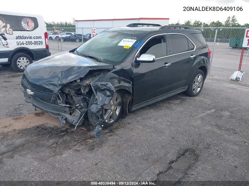 2013 Chevrolet Equinox 1Lt VIN: 2GNALDEK8D6409106 Lot: 40338494