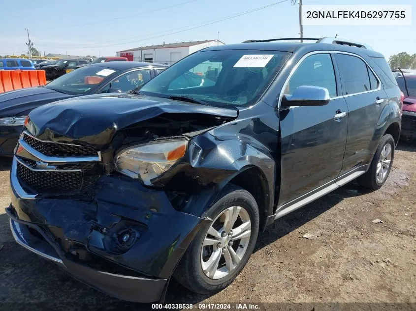 2013 Chevrolet Equinox Ltz VIN: 2GNALFEK4D6297755 Lot: 40338538