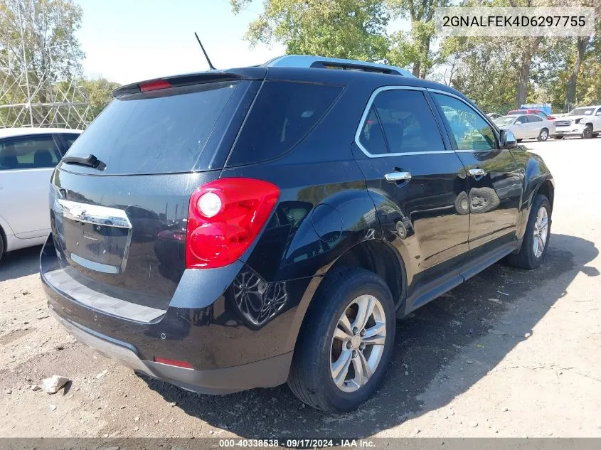 2013 Chevrolet Equinox Ltz VIN: 2GNALFEK4D6297755 Lot: 40338538