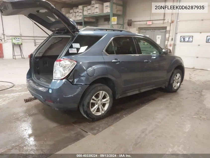 2013 Chevrolet Equinox 1Lt VIN: 2GNFLEEK0D6287935 Lot: 40339224