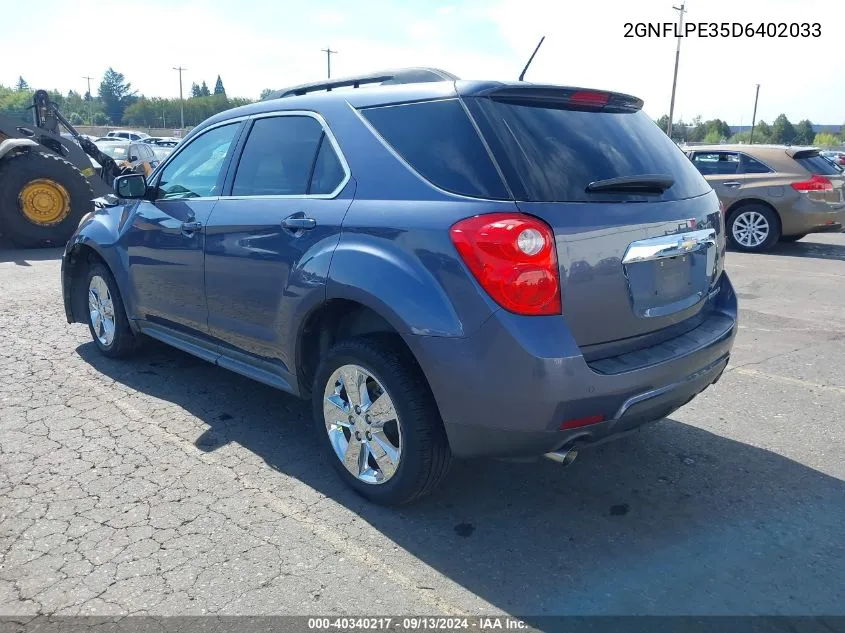 2013 Chevrolet Equinox 2Lt VIN: 2GNFLPE35D6402033 Lot: 40340217