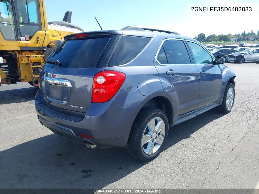 2013 Chevrolet Equinox 2Lt VIN: 2GNFLPE35D6402033 Lot: 40340217