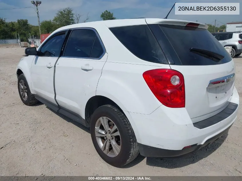 2013 Chevrolet Equinox Ls VIN: 2GNALBEK2D6355130 Lot: 40346602