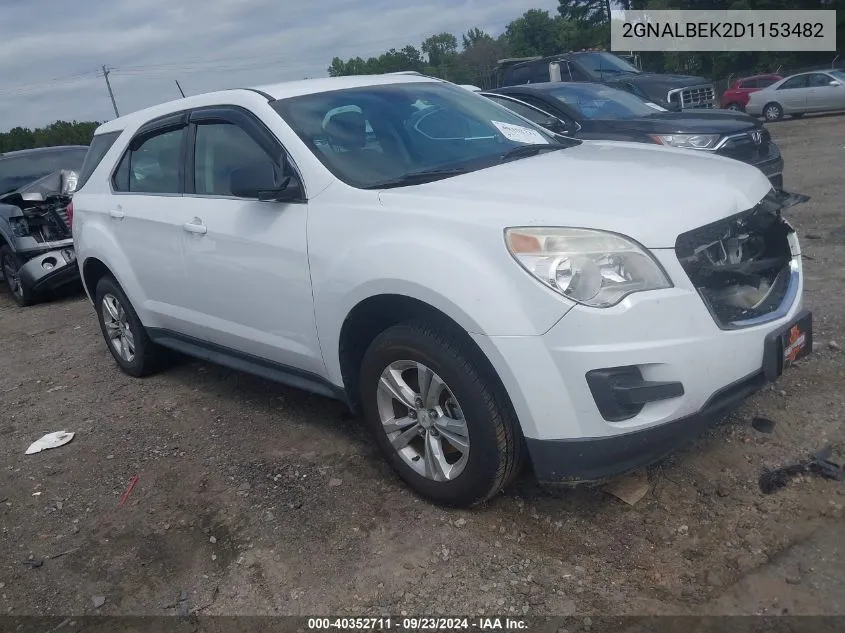 2013 Chevrolet Equinox Ls VIN: 2GNALBEK2D1153482 Lot: 40352711