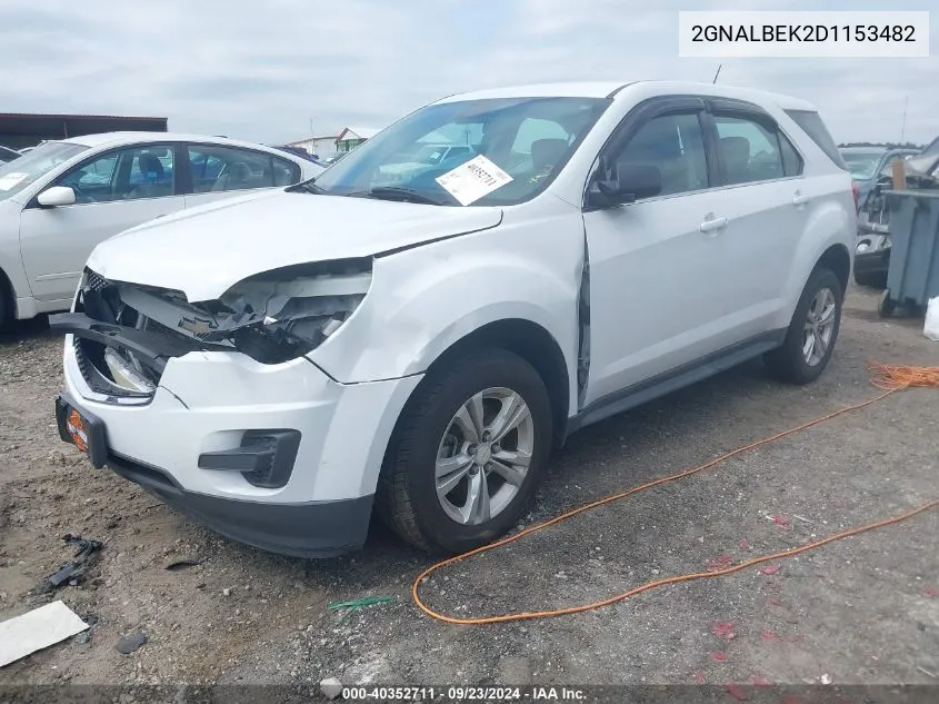 2013 Chevrolet Equinox Ls VIN: 2GNALBEK2D1153482 Lot: 40352711