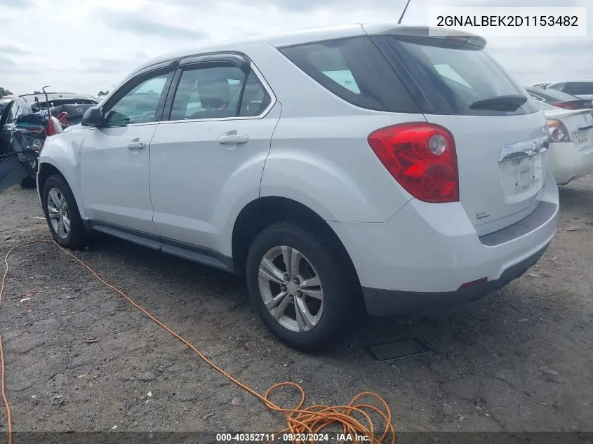 2013 Chevrolet Equinox Ls VIN: 2GNALBEK2D1153482 Lot: 40352711