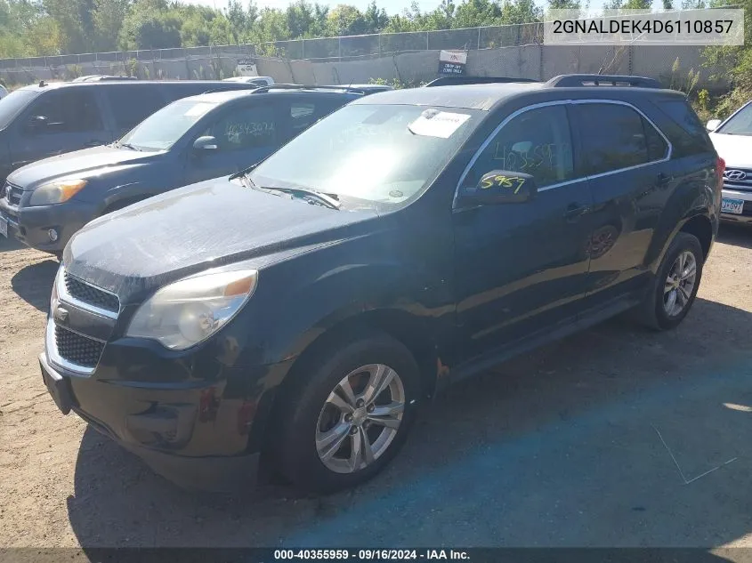 2013 Chevrolet Equinox 1Lt VIN: 2GNALDEK4D6110857 Lot: 40355959