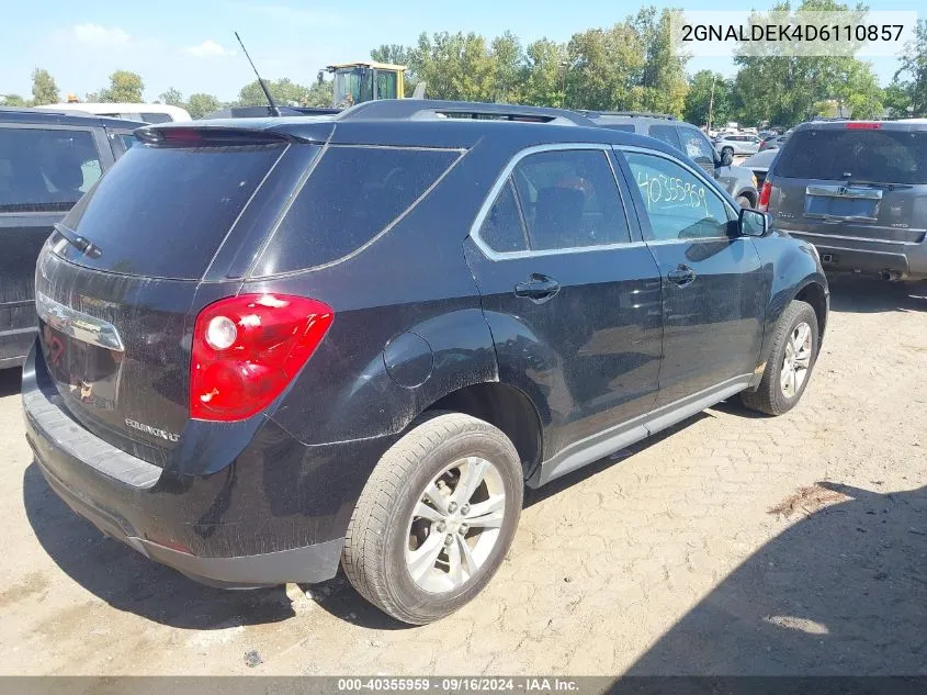 2013 Chevrolet Equinox 1Lt VIN: 2GNALDEK4D6110857 Lot: 40355959