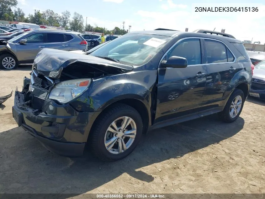 2013 Chevrolet Equinox 1Lt VIN: 2GNALDEK3D6415136 Lot: 40356552