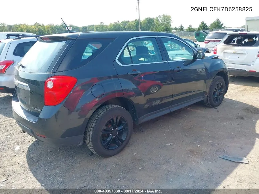 2013 Chevrolet Equinox Ls VIN: 2GNFLCEK7D6258825 Lot: 40357338