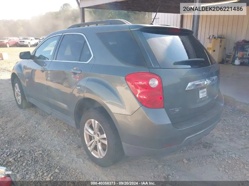 2013 Chevrolet Equinox 1Lt VIN: 2GNALDEK2D6221486 Lot: 40358373