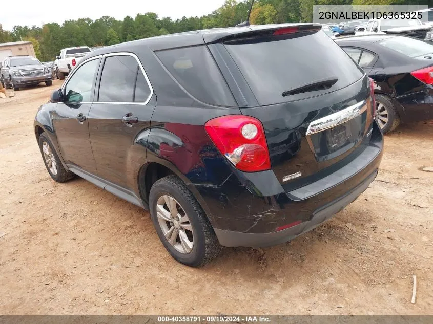 2013 Chevrolet Equinox Ls VIN: 2GNALBEK1D6365325 Lot: 40358791