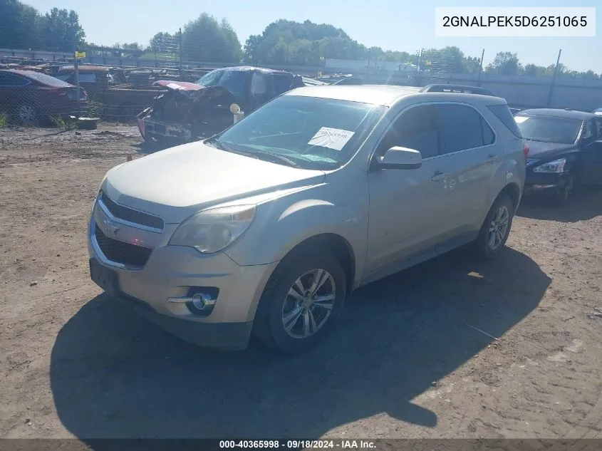 2013 Chevrolet Equinox 2Lt VIN: 2GNALPEK5D6251065 Lot: 40365998