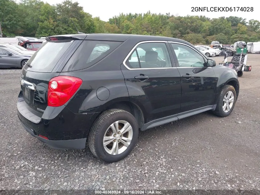 2013 Chevrolet Equinox Ls VIN: 2GNFLCEKXD6174028 Lot: 40369924