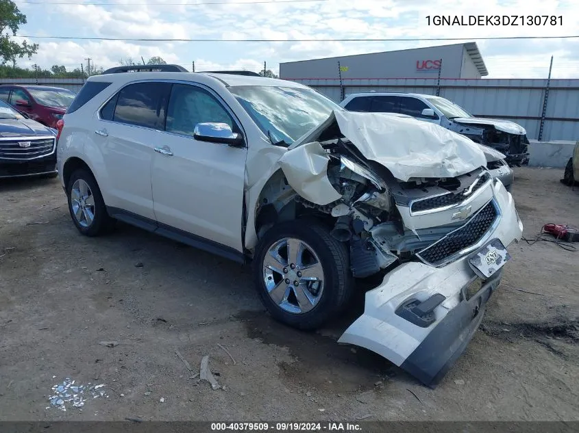 2013 Chevrolet Equinox 1Lt VIN: 1GNALDEK3DZ130781 Lot: 40379509