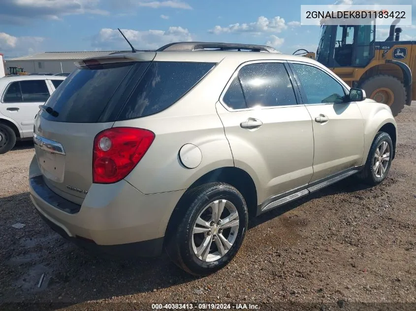 2013 Chevrolet Equinox 1Lt VIN: 2GNALDEK8D1183422 Lot: 40383413