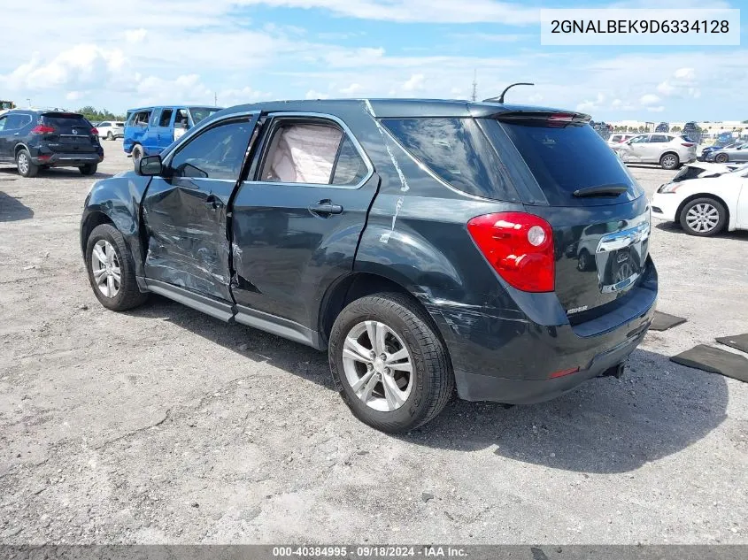 2013 Chevrolet Equinox Ls VIN: 2GNALBEK9D6334128 Lot: 40384995