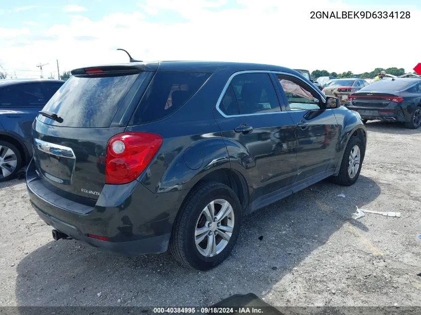 2013 Chevrolet Equinox Ls VIN: 2GNALBEK9D6334128 Lot: 40384995