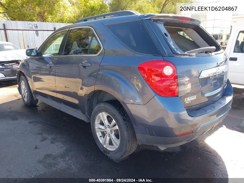 2013 Chevrolet Equinox Lt VIN: 2GNFLEEK1D6204867 Lot: 40391984