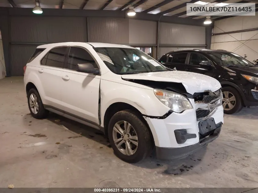 2013 Chevrolet Equinox Ls VIN: 1GNALBEK7DZ116435 Lot: 40395231