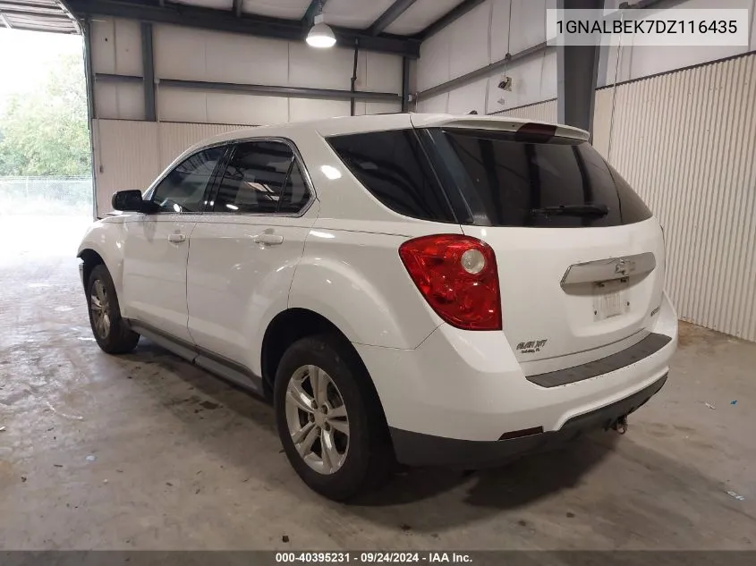 1GNALBEK7DZ116435 2013 Chevrolet Equinox Ls