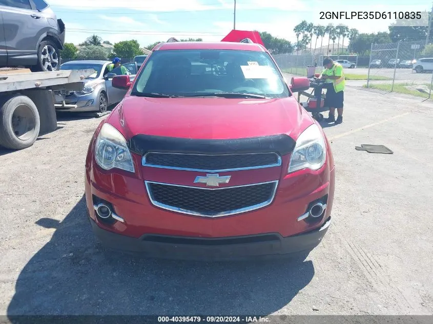 2013 Chevrolet Equinox 2Lt VIN: 2GNFLPE35D6110835 Lot: 40395479