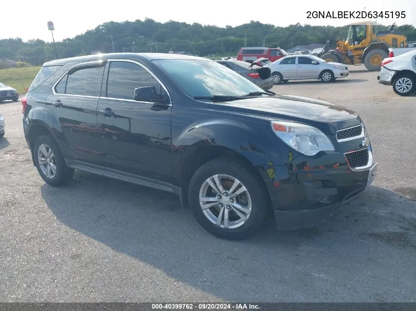 2013 Chevrolet Equinox Ls VIN: 2GNALBEK2D6345195 Lot: 40399762