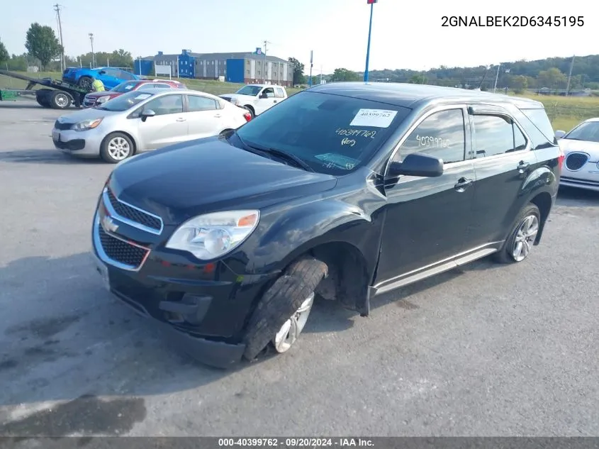 2GNALBEK2D6345195 2013 Chevrolet Equinox Ls