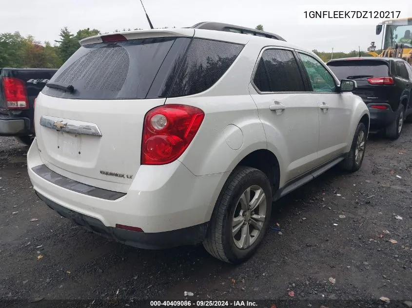 2013 Chevrolet Equinox 1Lt VIN: 1GNFLEEK7DZ120217 Lot: 40409086