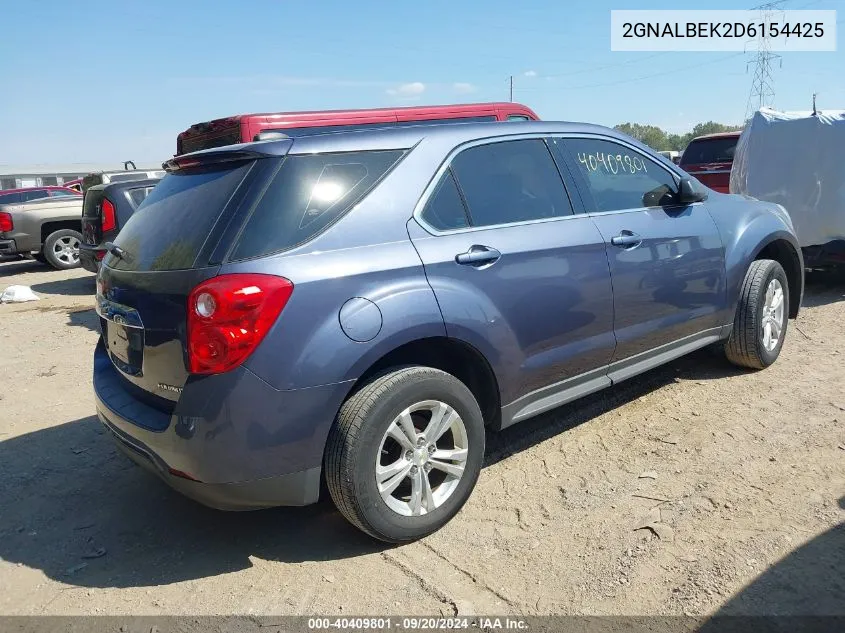 2013 Chevrolet Equinox Ls VIN: 2GNALBEK2D6154425 Lot: 40409801