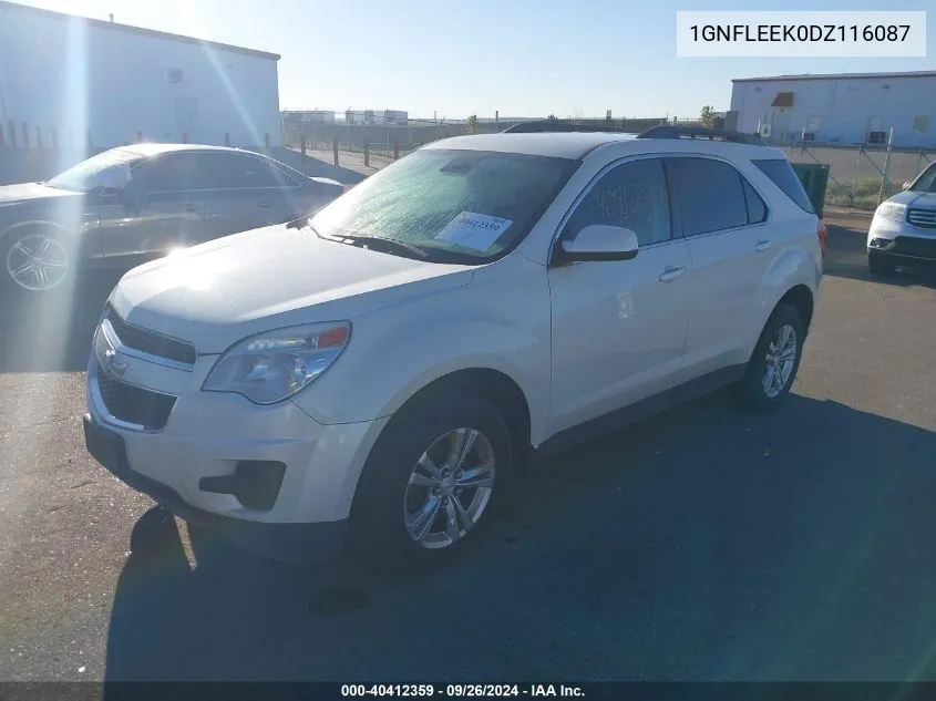 2013 Chevrolet Equinox 1Lt VIN: 1GNFLEEK0DZ116087 Lot: 40412359