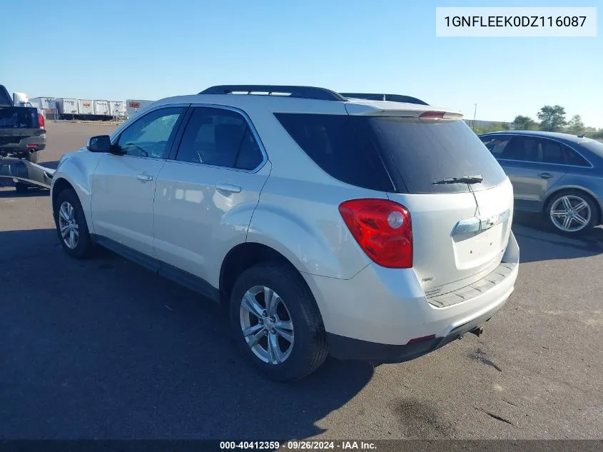 2013 Chevrolet Equinox 1Lt VIN: 1GNFLEEK0DZ116087 Lot: 40412359