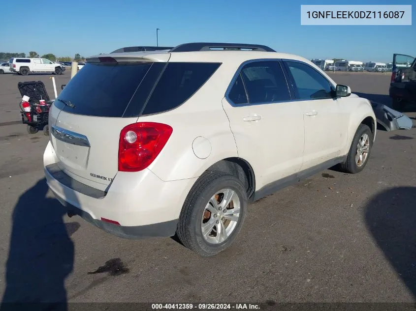 2013 Chevrolet Equinox 1Lt VIN: 1GNFLEEK0DZ116087 Lot: 40412359