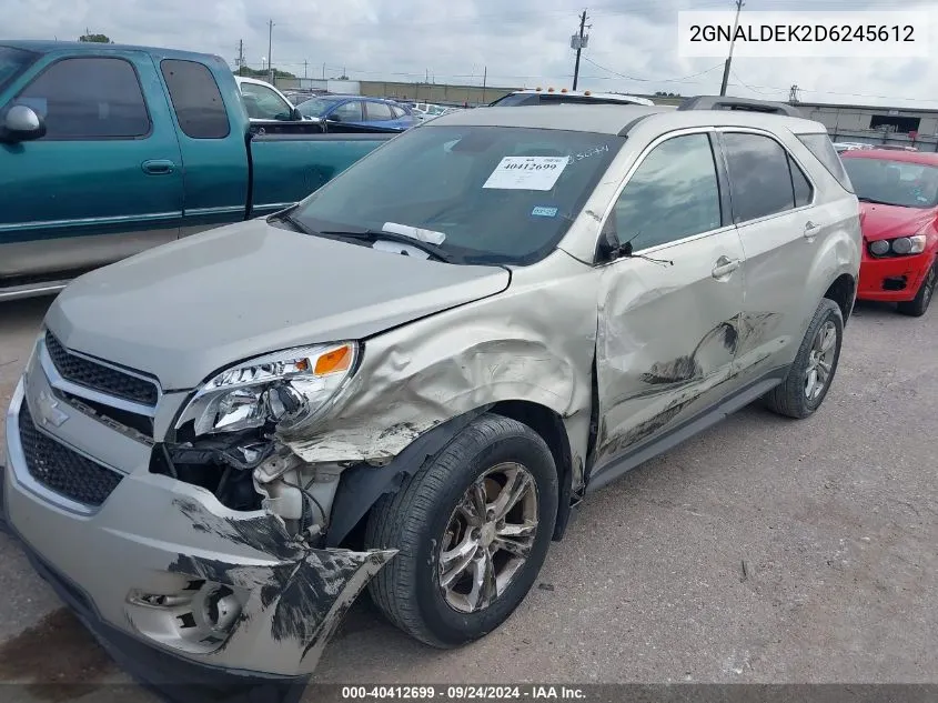 2013 Chevrolet Equinox Lt VIN: 2GNALDEK2D6245612 Lot: 40412699