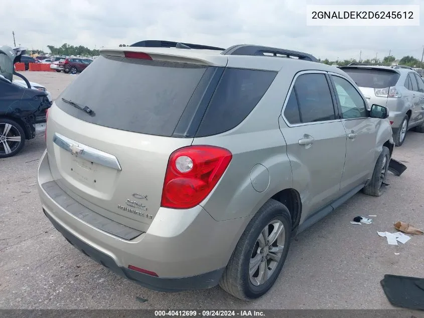 2013 Chevrolet Equinox Lt VIN: 2GNALDEK2D6245612 Lot: 40412699