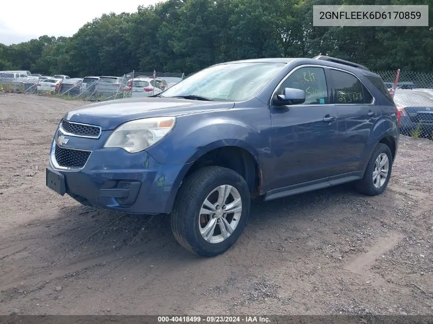 2013 Chevrolet Equinox 1Lt VIN: 2GNFLEEK6D6170859 Lot: 40418499