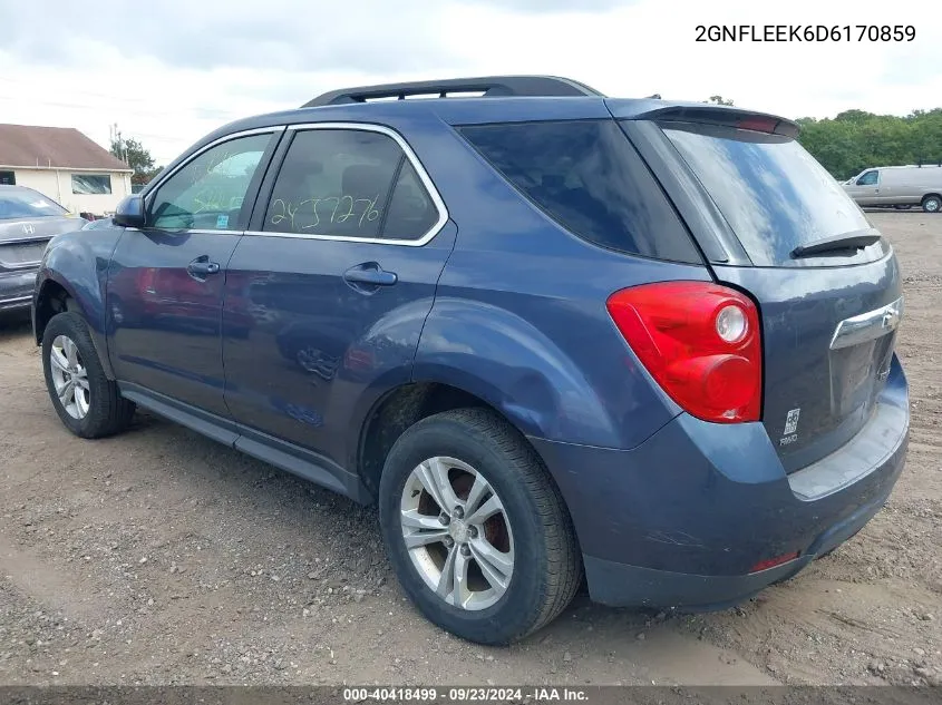 2013 Chevrolet Equinox 1Lt VIN: 2GNFLEEK6D6170859 Lot: 40418499