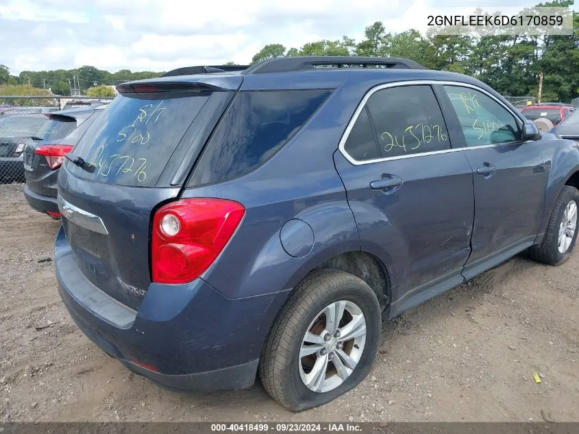 2013 Chevrolet Equinox 1Lt VIN: 2GNFLEEK6D6170859 Lot: 40418499