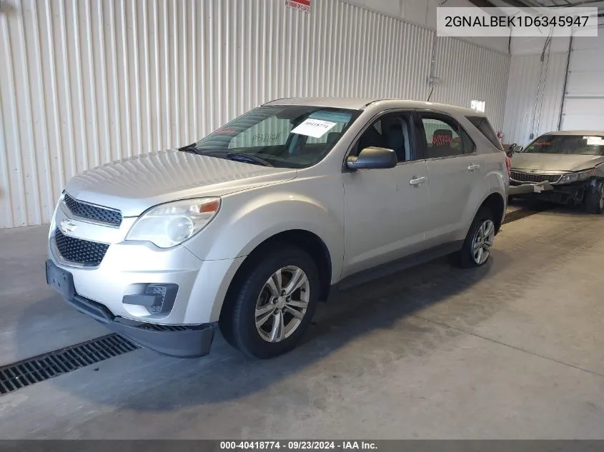 2013 Chevrolet Equinox Ls VIN: 2GNALBEK1D6345947 Lot: 40418774