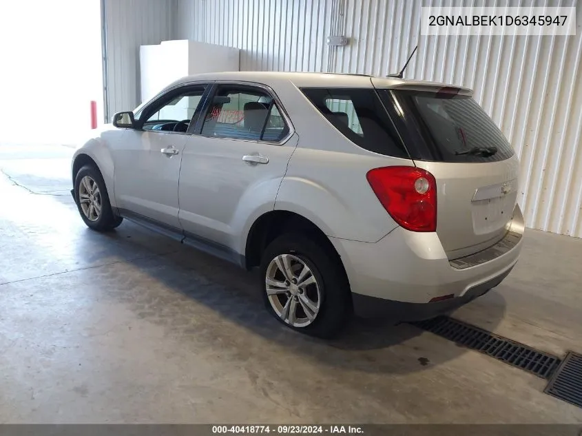 2013 Chevrolet Equinox Ls VIN: 2GNALBEK1D6345947 Lot: 40418774