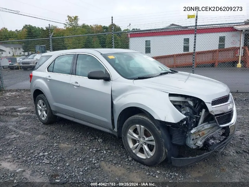 2013 Chevrolet Equinox Ls VIN: 2GNFLCEK2D6209273 Lot: 40421783