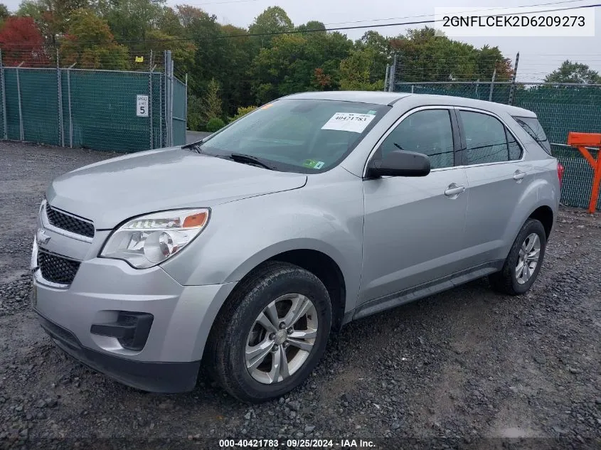 2013 Chevrolet Equinox Ls VIN: 2GNFLCEK2D6209273 Lot: 40421783