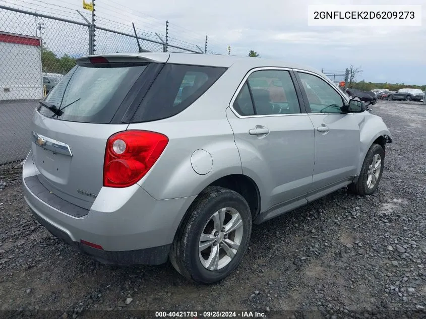 2013 Chevrolet Equinox Ls VIN: 2GNFLCEK2D6209273 Lot: 40421783