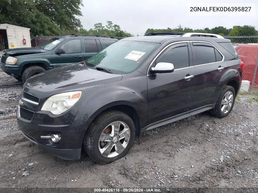 2013 Chevrolet Equinox Ltz VIN: 2GNALFEK0D6395827 Lot: 40426118