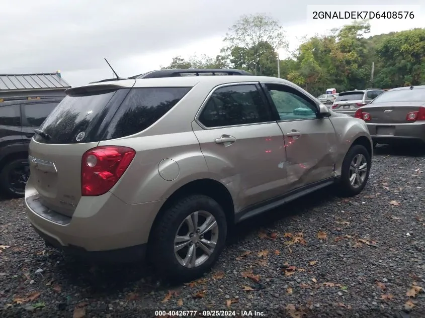 2013 Chevrolet Equinox 1Lt VIN: 2GNALDEK7D6408576 Lot: 40426777